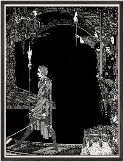 Myself No Power by Harry Clarke in a black frame with a white mount