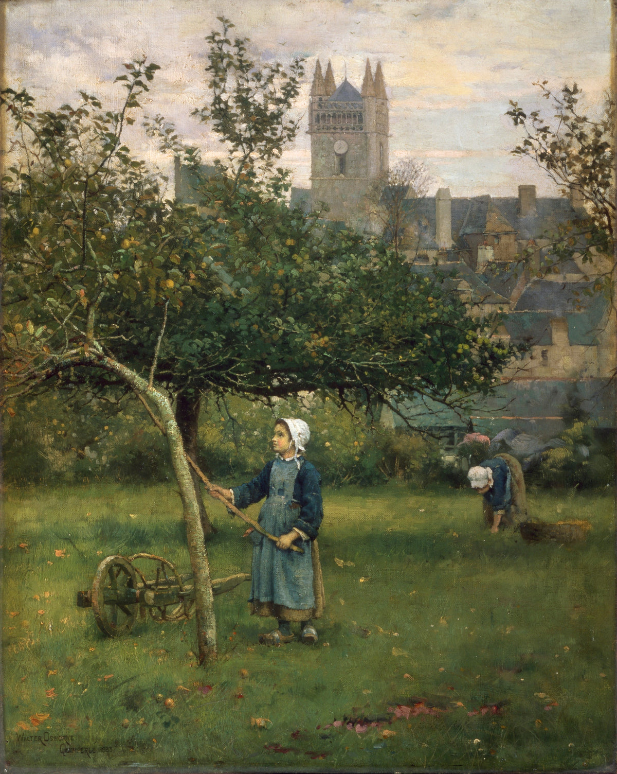 Apple Gathering, Quimperlé, oil painting by Walter Osborne, 1883