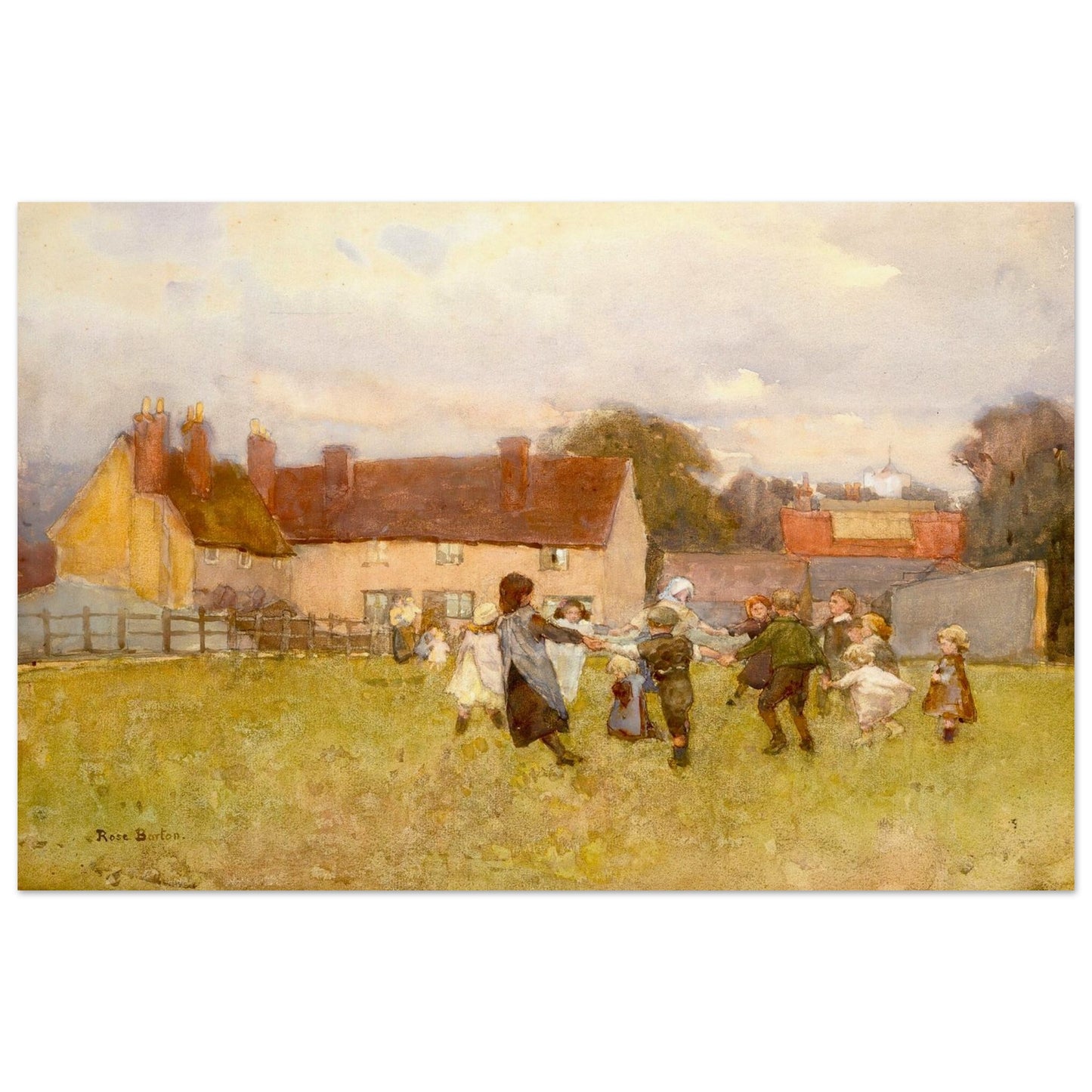 Rose Barton Here We Dance Lubin Lubin 1897 art print unframed 28x43cm 11x17in
