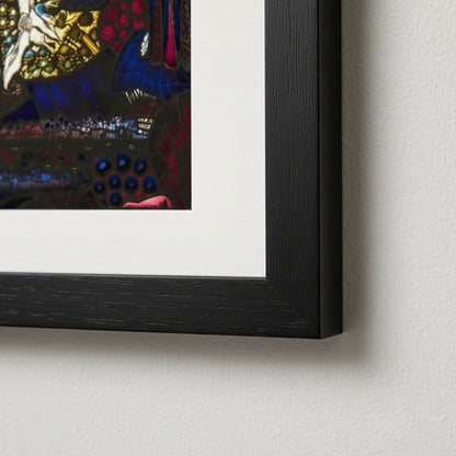 The Song of the Mad Prince – Collector’s Edition – Harry Clarke Close-up crop of the black framed print on wall.