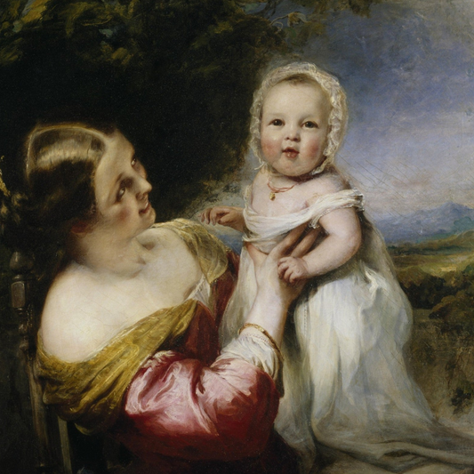 The Young Mother's Pastime by Irish Artist Richard Rothwell Museum Quality Art Print