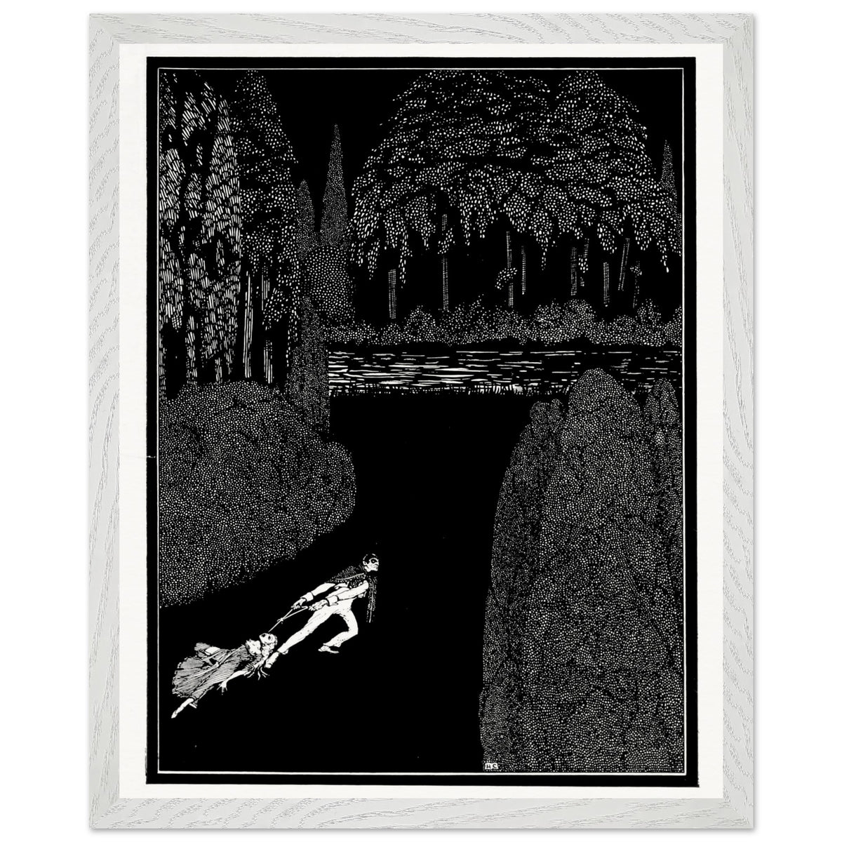 Toilsome Journey by Harry Clarke in a white wooden frame with a white mount