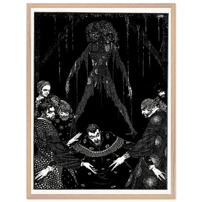 Walled the Monster (1923) by Harry Clarke in an oak frame, illustration for Poe's The Black Cat