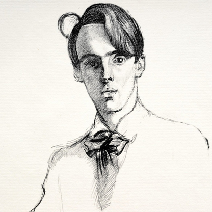 William Butler Yeats by Artist William Rothenstein Art Print
