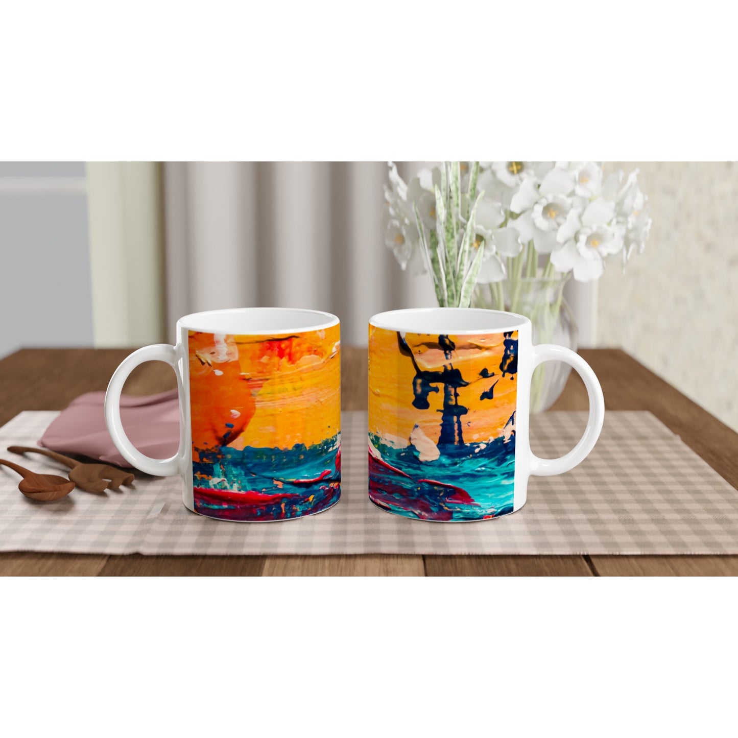 Vibrant Multicolour Abstract Design Mug